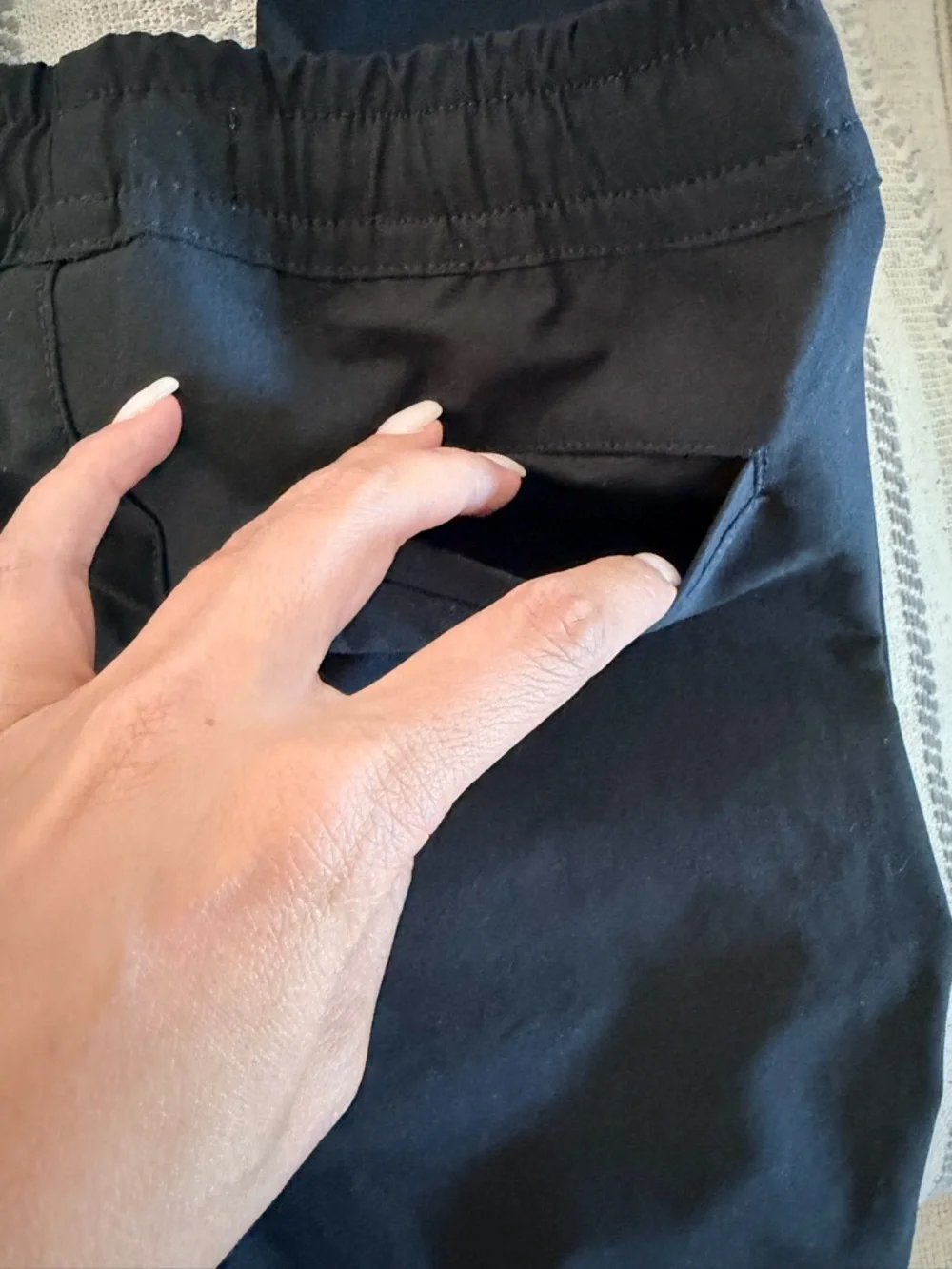Kids Black Drawstring Jogger Pants - 6/7